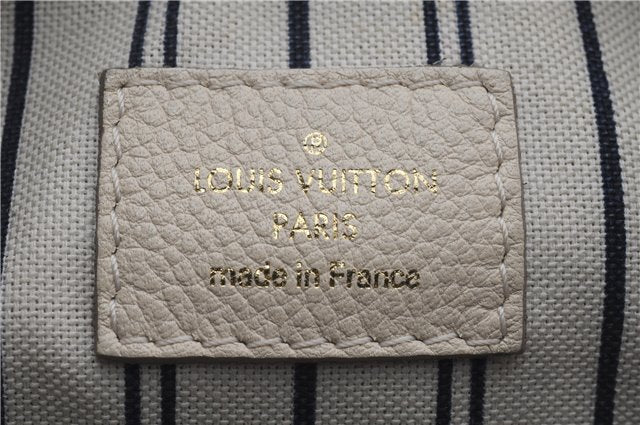 Auth Louis Vuitton Monogram Empreinte Lumineuse PM Tote Bag M93411 White 6555D