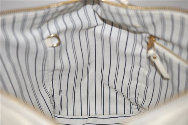 Auth Louis Vuitton Monogram Empreinte Lumineuse PM Tote Bag M93411 White 6555D