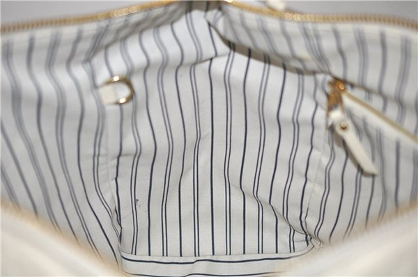 Auth Louis Vuitton Monogram Empreinte Lumineuse PM Tote Bag M93411 White 6555D