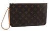 Authentic Louis Vuitton Monogram Neverfull Pouch Purse Clutch Bag LV 6555F