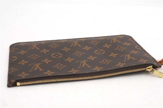 Authentic Louis Vuitton Monogram Neverfull Pouch Purse Clutch Bag LV 6555F