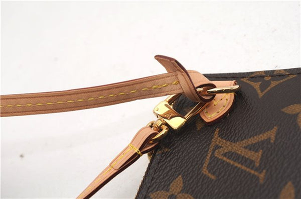 Authentic Louis Vuitton Monogram Neverfull Pouch Purse Clutch Bag LV 6555F