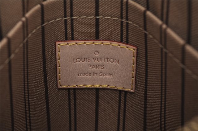 Authentic Louis Vuitton Monogram Neverfull Pouch Purse Clutch Bag LV 6555F