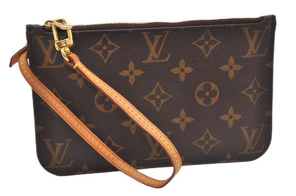 Authentic Louis Vuitton Monogram Neverfull Pouch Purse Clutch Bag LV 6556F