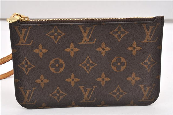 Authentic Louis Vuitton Monogram Neverfull Pouch Purse Clutch Bag LV 6556F