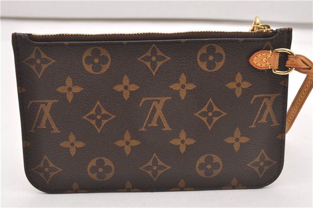 Authentic Louis Vuitton Monogram Neverfull Pouch Purse Clutch Bag LV 6556F