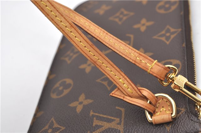 Authentic Louis Vuitton Monogram Neverfull Pouch Purse Clutch Bag LV 6556F