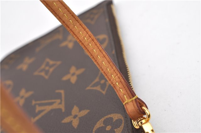 Authentic Louis Vuitton Monogram Neverfull Pouch Purse Clutch Bag LV 6556F