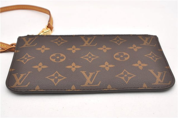 Authentic Louis Vuitton Monogram Neverfull Pouch Purse Clutch Bag LV 6556F