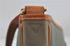 Authentic BURBERRY Canvas Leather Shoulder Hand Bag Purse Khaki Green 6557D