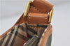 Authentic BURBERRY Canvas Leather Shoulder Hand Bag Purse Khaki Green 6557D