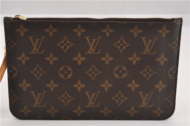 Authentic Louis Vuitton Monogram Neverfull Pouch Purse Clutch Bag LV 6557F