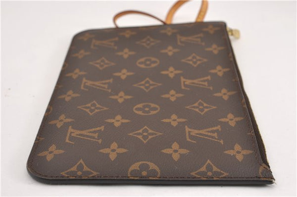 Authentic Louis Vuitton Monogram Neverfull Pouch Purse Clutch Bag LV 6557F