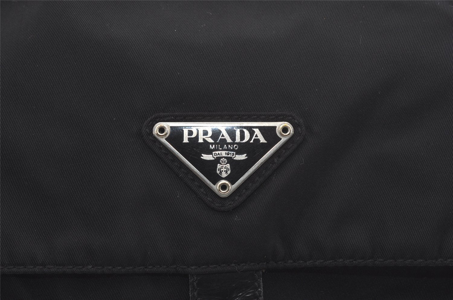 Authentic PRADA Nylon Tessuto Leather Shoulder Cross Body Bag Purse Black 6557I