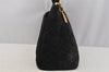 Authentic CHANEL Vintage Suede Medallion CC Logo Shoulder Tote Bag Black 6558I