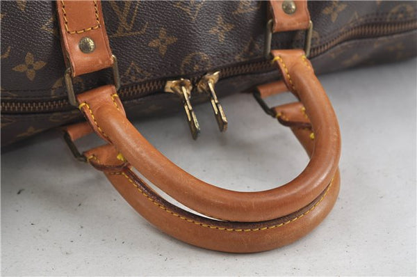 Auth Louis Vuitton Monogram Keepall Bandouliere 50 Boston Bag M41416 LV 6559D