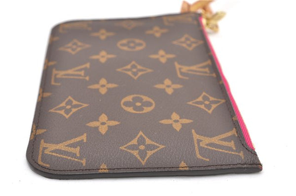 Authentic Louis Vuitton Monogram Neverfull Pouch Purse Clutch Bag Pink LV 6559F