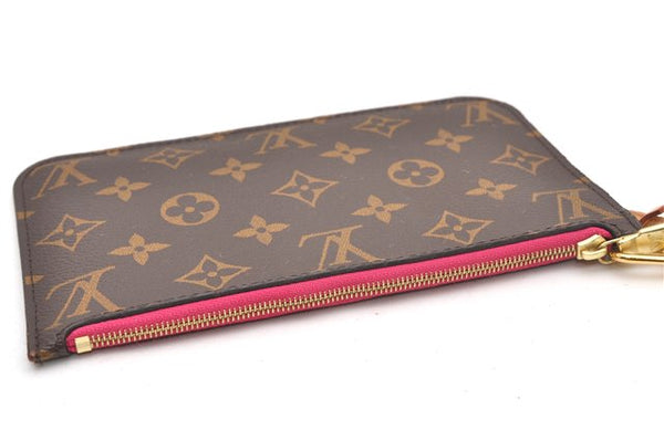 Authentic Louis Vuitton Monogram Neverfull Pouch Purse Clutch Bag Pink LV 6559F