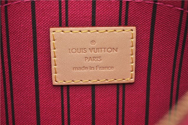 Authentic Louis Vuitton Monogram Neverfull Pouch Purse Clutch Bag Pink LV 6559F