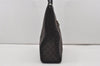 Authentic GUCCI Jackie Hand Tote Bag GG Canvas Leather 0021064 Black 6559I