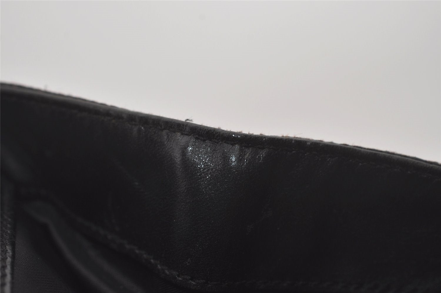 Authentic GUCCI Jackie Hand Tote Bag GG Canvas Leather 0021064 Black 6559I