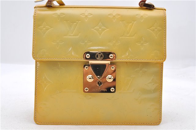 Authentic LOUIS VUITTON Vernis Spring Street Hand Bag Yellow M91029 LV 6560C