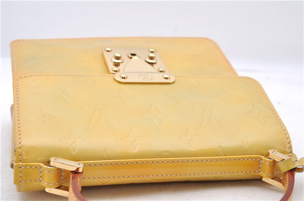 Authentic LOUIS VUITTON Vernis Spring Street Hand Bag Yellow M91029 LV 6560C