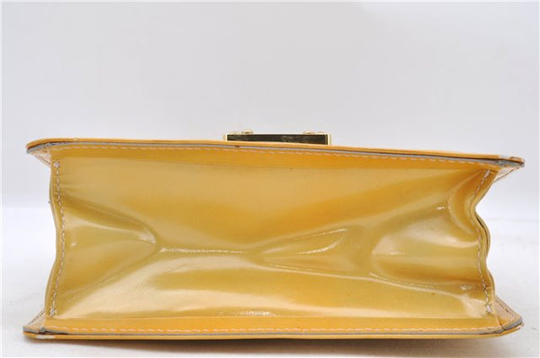 Authentic LOUIS VUITTON Vernis Spring Street Hand Bag Yellow M91029 LV 6560C