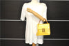 Authentic LOUIS VUITTON Vernis Spring Street Hand Bag Yellow M91029 LV 6560C