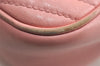 Authentic GUCCI GG Marmont Chain Shoulder Cross Bag Leather 447632 Pink 6560I
