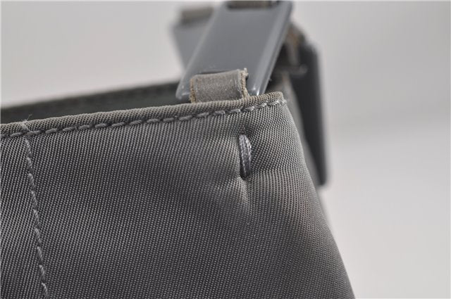 Authentic PRADA Tessuto Impun Shoulder Hand Bag Nylon Plastic B8851 Gray 6561D