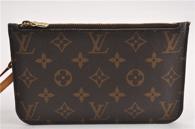 Authentic Louis Vuitton Monogram Neverfull Pouch Purse Clutch Bag LV 6561F