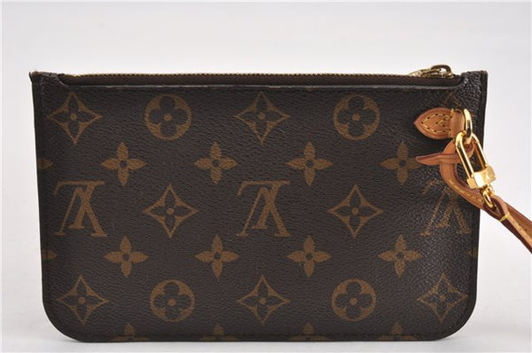 Authentic Louis Vuitton Monogram Neverfull Pouch Purse Clutch Bag LV 6561F