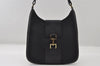 Authentic GUCCI Shoulder Hand Bag Purse GG Canvas Leather 0014129 Black 6561I