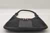 Authentic GUCCI Shoulder Hand Bag Purse GG Canvas Leather 0014129 Black 6561I