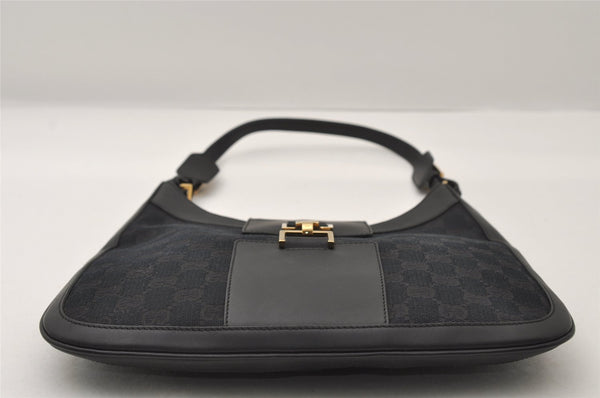 Authentic GUCCI Shoulder Hand Bag Purse GG Canvas Leather 0014129 Black 6561I