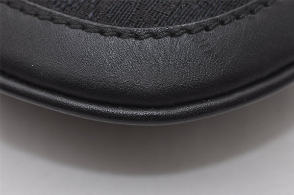 Authentic GUCCI Shoulder Hand Bag Purse GG Canvas Leather 0014129 Black 6561I