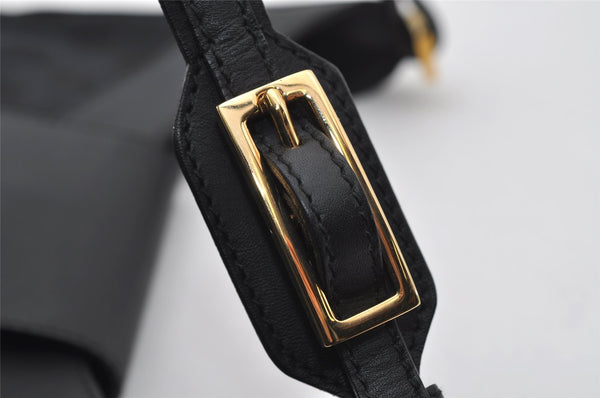 Authentic GUCCI Shoulder Hand Bag Purse GG Canvas Leather 0014129 Black 6561I