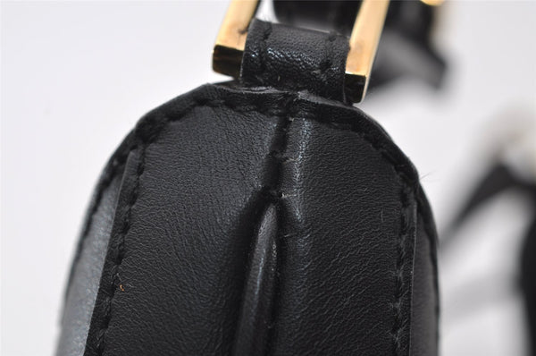 Authentic GUCCI Shoulder Hand Bag Purse GG Canvas Leather 0014129 Black 6561I