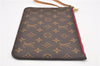 Authentic Louis Vuitton Monogram Neverfull Pouch Purse Clutch Bag Pink LV 6562F