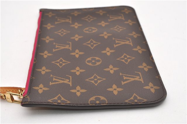 Authentic Louis Vuitton Monogram Neverfull Pouch Purse Clutch Bag Pink LV 6562F