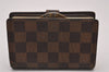 Auth Louis Vuitton Damier Porte Monnaie Billets Viennois Wallet N61664 LV 6562I