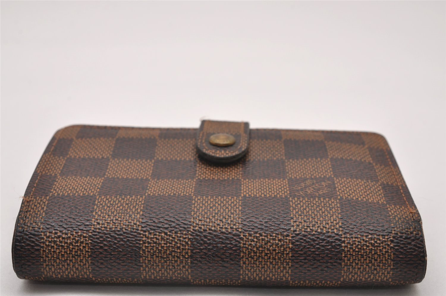 Auth Louis Vuitton Damier Porte Monnaie Billets Viennois Wallet N61664 LV 6562I
