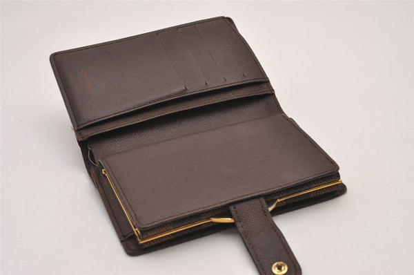 Auth Louis Vuitton Damier Porte Monnaie Billets Viennois Wallet N61664 LV 6562I