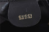 Authentic GUCCI Bamboo Shoulder Hand Bag Purse Suede Leather Black Junk 6563C