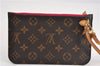 Authentic Louis Vuitton Monogram Neverfull Pouch Purse Clutch Bag Pink LV 6563F