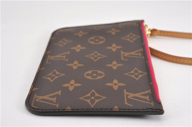 Authentic Louis Vuitton Monogram Neverfull Pouch Purse Clutch Bag Pink LV 6563F