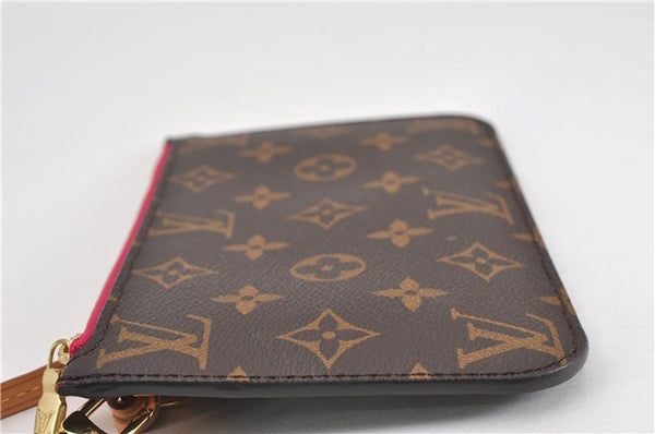 Authentic Louis Vuitton Monogram Neverfull Pouch Purse Clutch Bag Pink LV 6563F