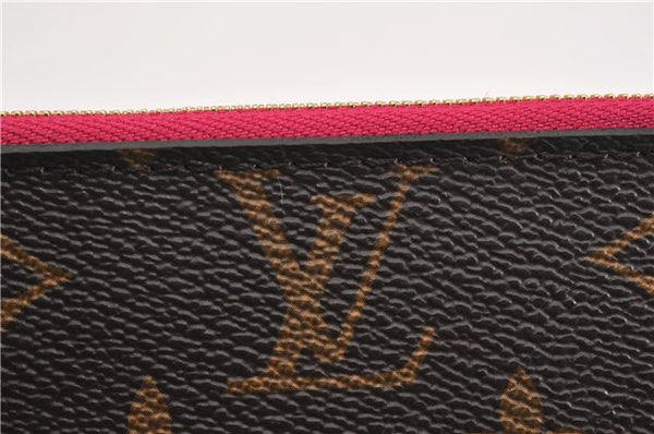 Authentic Louis Vuitton Monogram Neverfull Pouch Purse Clutch Bag Pink LV 6563F