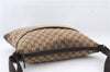 Authentic GUCCI Shoulder Cross Body Bag Purse GG Canvas Leather Brown 6564C